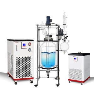 Single/Dual Glass Reactor System and Sealed Temperature Control Circulator Solution 20L/30L/50L